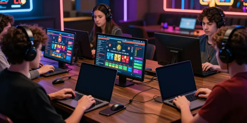 Online gaming platform http://debet-onl.com featuring dynamic gameplay with diverse players and modern casino visuals.