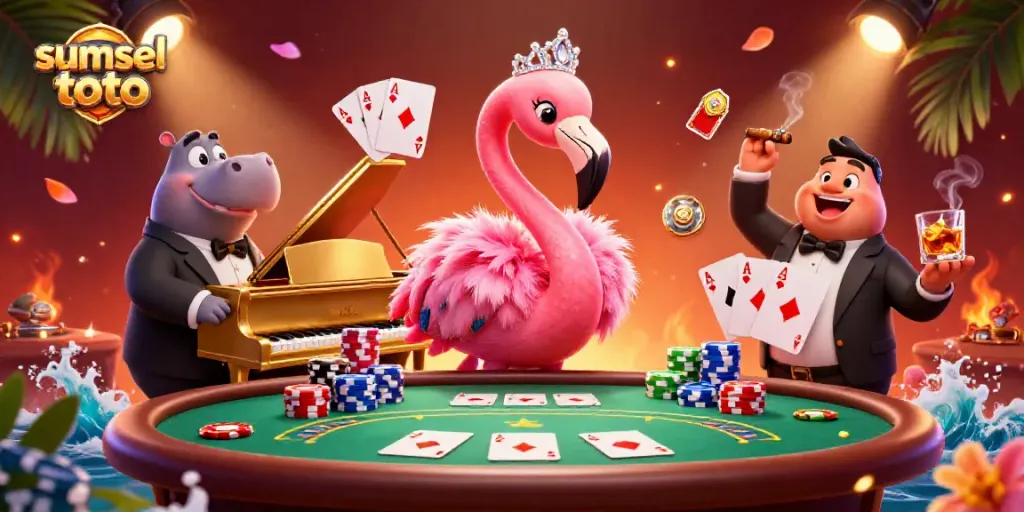 Engage in thrilling games at sumsel toto with lively casino characters and dynamic gaming atmosphere.